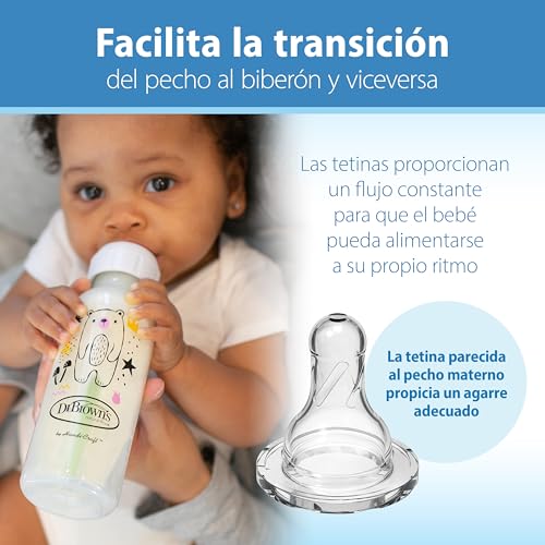 Biberon standard Dr. Brown's 250 ml vert contre les régurgitations de bébé