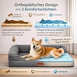 CORTES PETS Orthopädisches Hundebett für Kleine Hunde 61x48 cm -Hundekörbchen - Hundekissen - Waschbar - mit erhöhte Ränder - Hundesofa kleine Hunde – Memory Foam - Wasserfeste Hundebetten