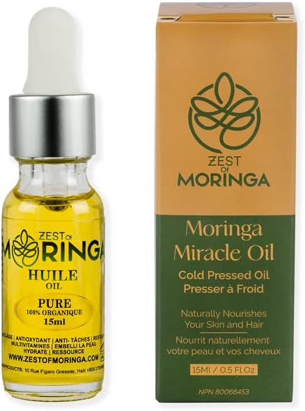 Óleo de semente de moringa prensado a frio Zest Of Moringa, 15 mL