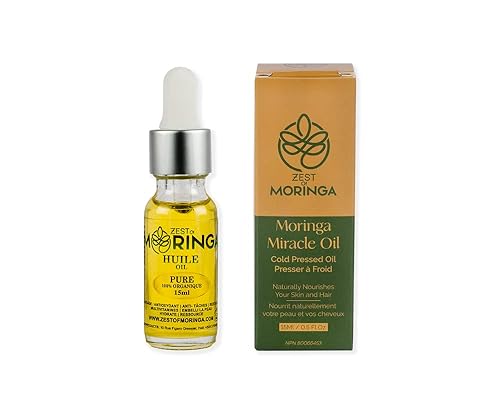 Miniatura 1 de Zest Of Moringa Aceite facial  Aceite de moringa para el cuidado de la piel, cuidado del cabello, aceite esencial  100% puro y orgánico  0.5 fl oz