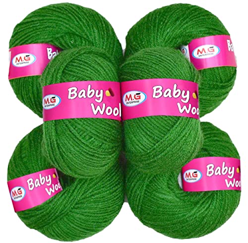 M.G ENTERPRISE 100% Acrylic Wool Red (14 pc) Baby Wool 4 ply Wool Ball Hand Knitting Wool/Art Craft Soft Crochet Hook Yarn, Needle Knitting Yarn Thread Dye B