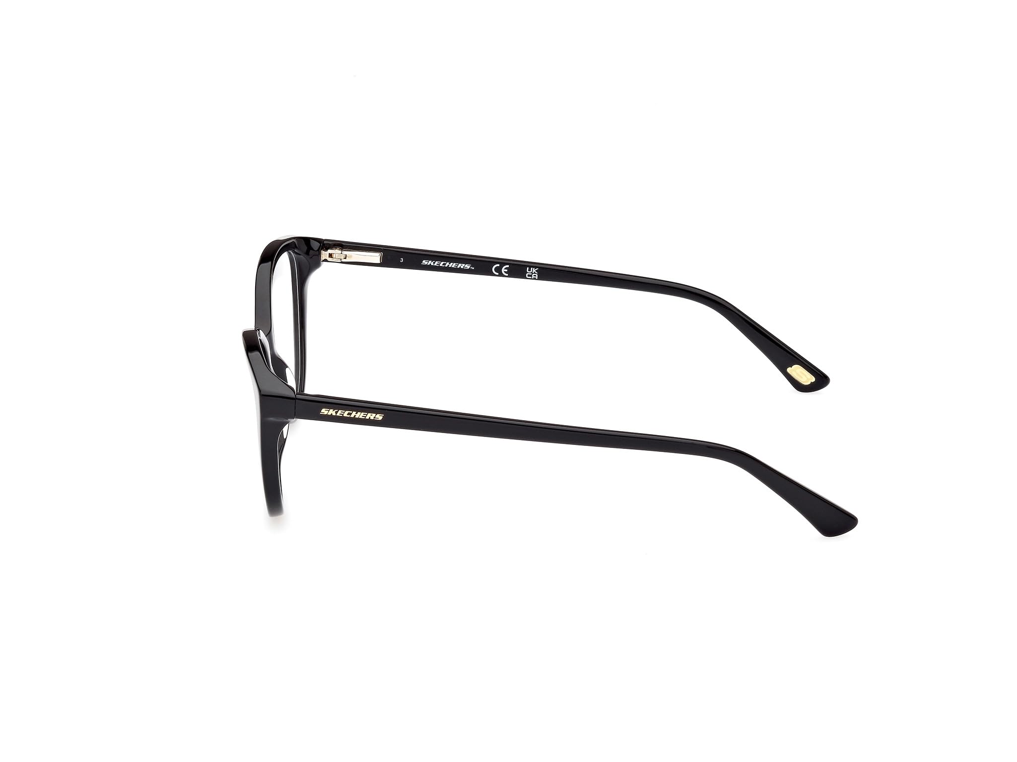 Skechers Brille mit Sehstärke für Damen optional mit Sonnenbrillentönung oder Blaulichtfilter, Katzenauge, gefertigt aus Acetat, Modell: SE2215 (inklusive Brillenetui)