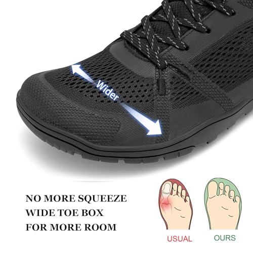 Pulltop Barefoot Trail Running Shoes for Men - Wide Toe Box | Zero Drop Sole | Minimalist Cross-Training Shoes2