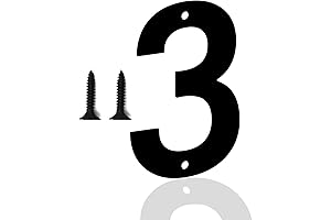 Modern Black Metal Outdoor Letters - 3 Inches, Set of 3