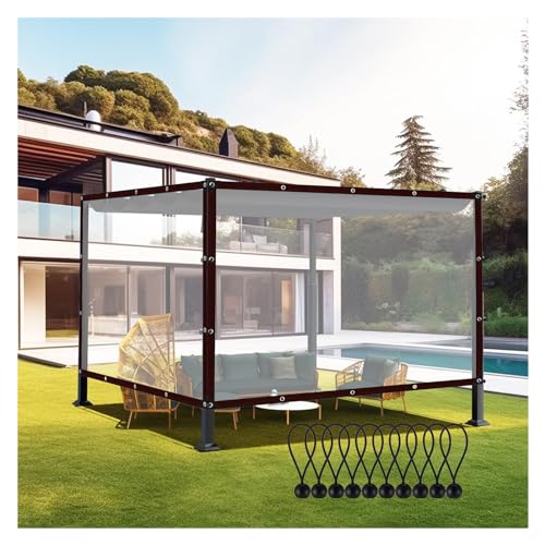 Lona transparente impermeable contra el frío para paneles laterales de pérgola 2