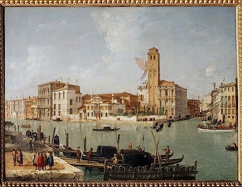Tableau le Grand Canal de Luca Carlevaris 60x90cm vintage
