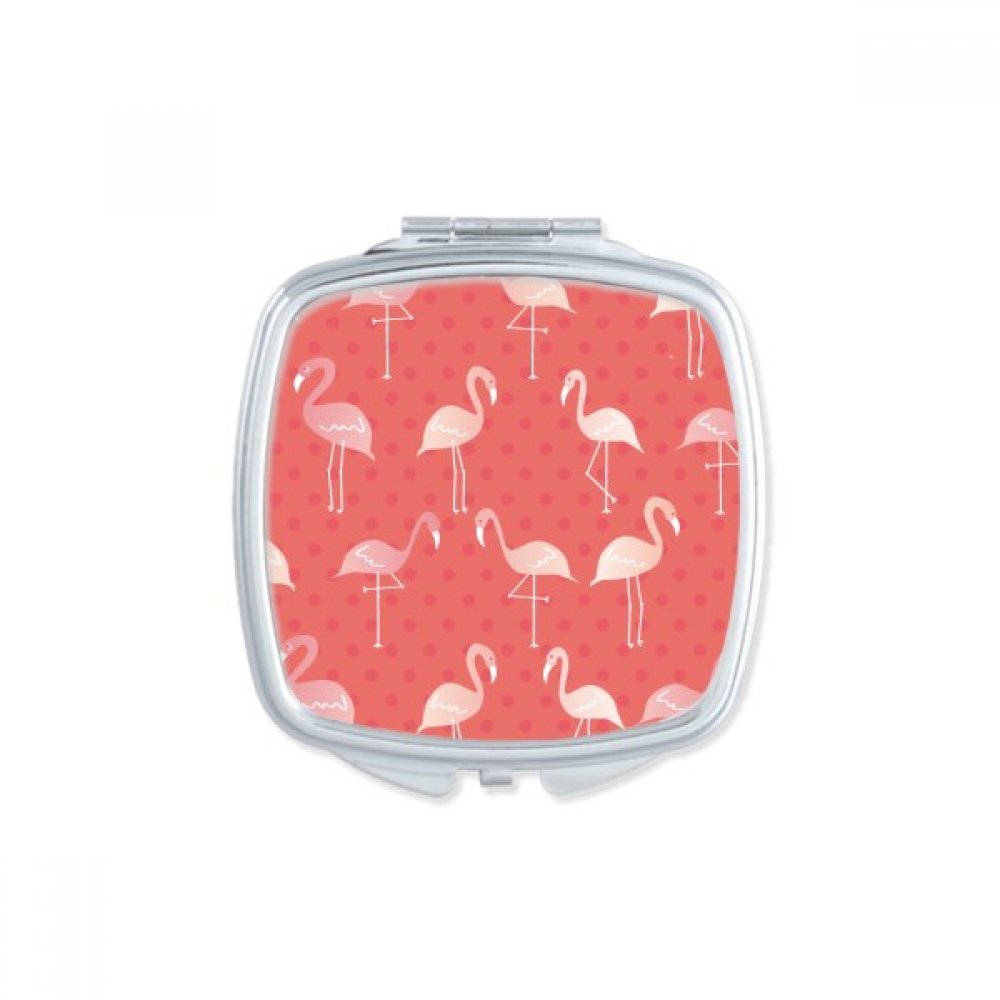 Miroir compact fait main motif flamant rose accessoire de maquillage