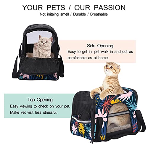 Sac de transport pour animal pliable au design tropical multicolore - 4