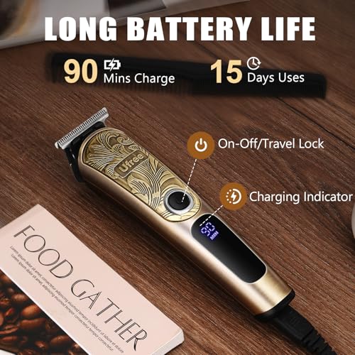 image for Ufree Gifts for Men, Beard Trimmer with Charging Stand, IPX7 Waterproo