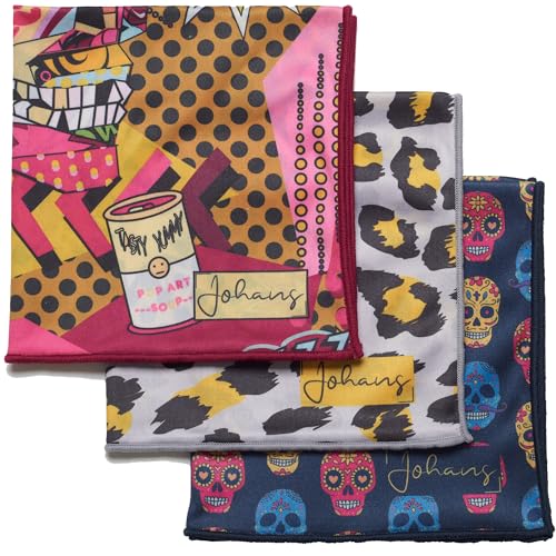 Johans® XXL Mikrofasertuch zur Reinigung von Smartphone, Tablet, Brille, Display, Kamera | Displaytuch, Brillenputztuch, Reinigungstuch | Optikerqualität in 30x30cm (3er Bundle)