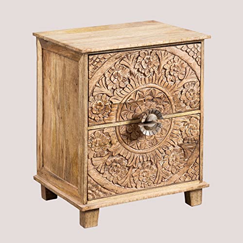 SKLUM Nachttisch aus Mangoholz mit Schubladen Wiluna Mango Cover