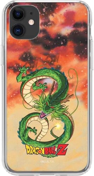 Skinit Clear Phone Case Compatible with iPhone 11 - Officially Licensed Dragon Ball Z One Wish Shenron Design