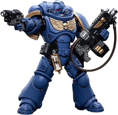 LEBOO JoyToy Warhammer 40k Intercessors Figurine de collection à l'échelle 1/18 12 cm