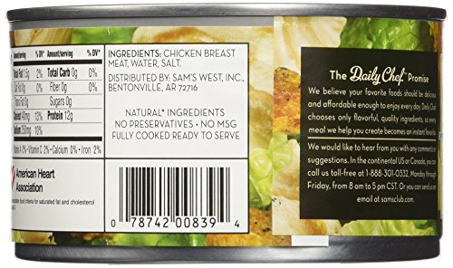 Daily Chef All Natural Chicken Breast In Water, 13 Oz, 5 Count #TOP2