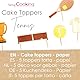 ScrapCooking - Cake Toppers Tennis – Dekoration für Kuchen & Cupcakes aus Papier – Schläger, Netz, Ball – Deko Geburtstag – 4945