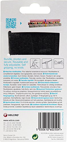 Image of Velcro Brand VEL60250 Velcro Adjustable Ties (5), Multi-Colour, 12mm x 20cm-5Pk, Set of 5 Pieces