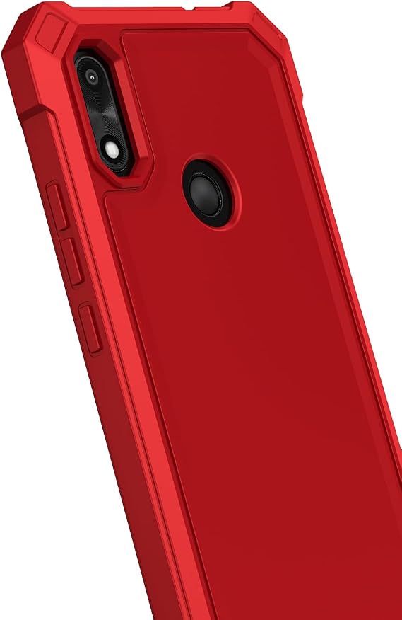 Case for Gabb Phone 4 with Screen Protector Full Body Protection | Gabb Phone 4 Phone Case Front Silicone Bumper Hard Plastic Back Rugged Corner Shockproof Military Grade Design Red