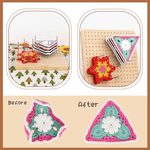 image for Aeelike Stainless Steel Rod Pins for Blocking Board, Knitting & Croche