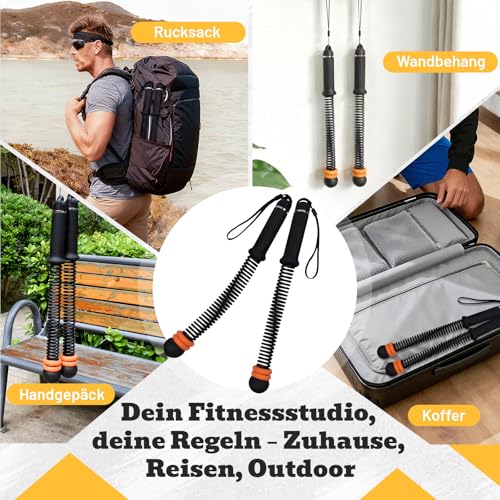 OTRC Weighted Battle Rope Ohne Seil - Verstellbare Battle Ropes für Zuhause, leises Seilloses Battle Rope mit Silikon Griff für Ganzkörperstraffung, Fettverbrennung,Krafttraining (Schwarz)