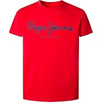 Pepe Jeans Original Stretch N T-Shirt, Rosso (Rugby Red)