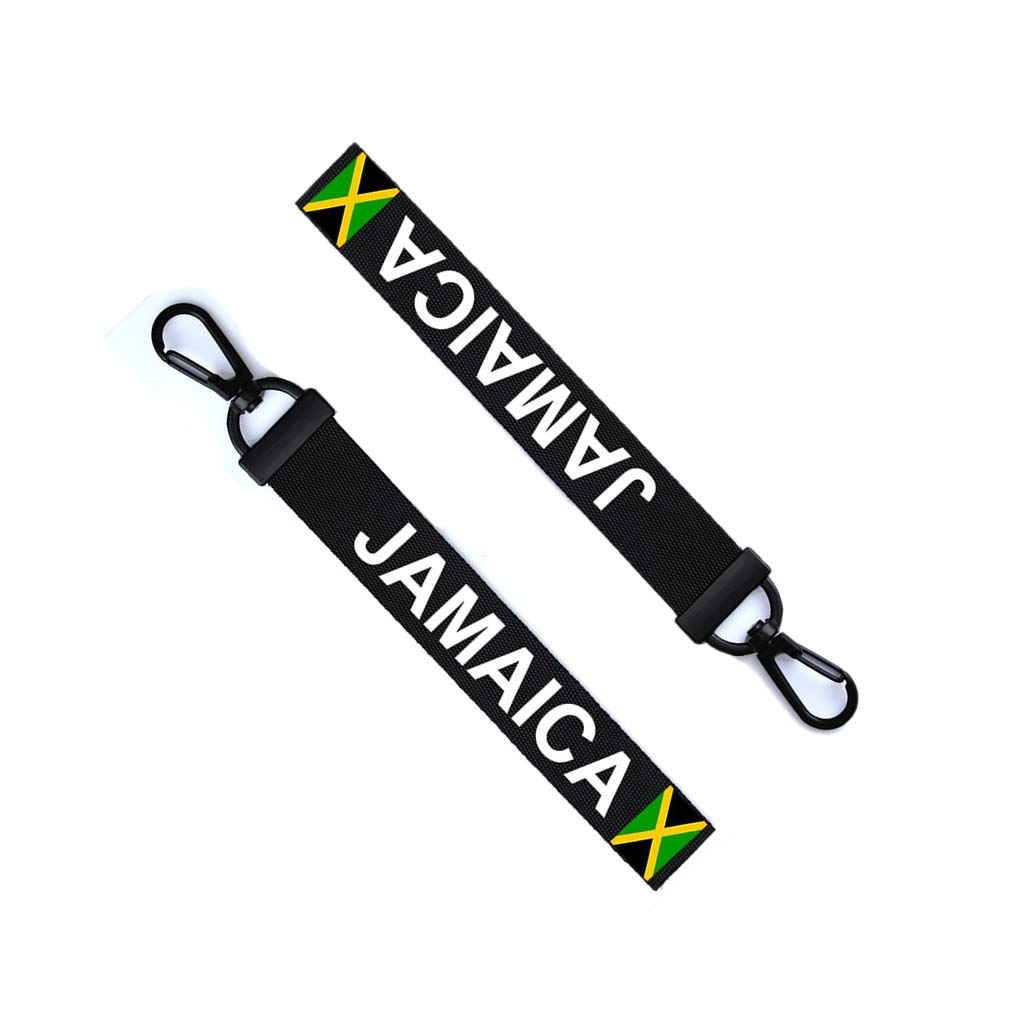 TENNER.LONDON Jamaica key tag Luggage Tag Zipper Pull Keychain Bag Jamaican Keyring