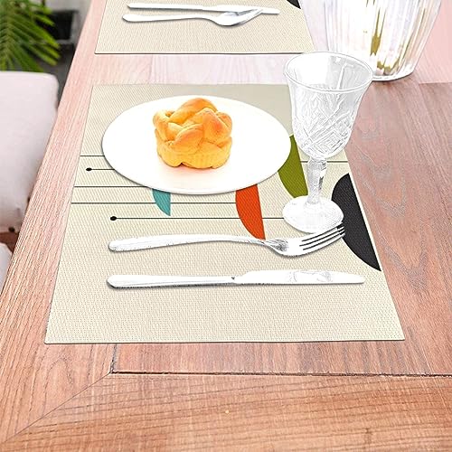Sets de table en PVC résistant à la chaleur et lavables pour décoration de table - 7