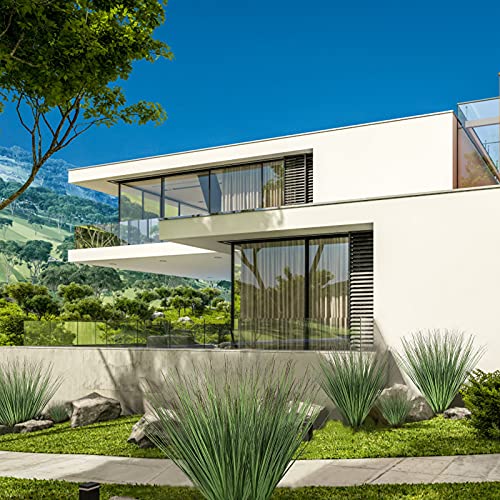 Artificial Plants 8 Pcs Artificial Onion Grass Bushes 23.6'' Plastic Wheat Grass Faux Greenery Shrubs Uv Resistant Plants For Indoor Outdoor Home House Office Room Garden Decor (Green) #TOP6