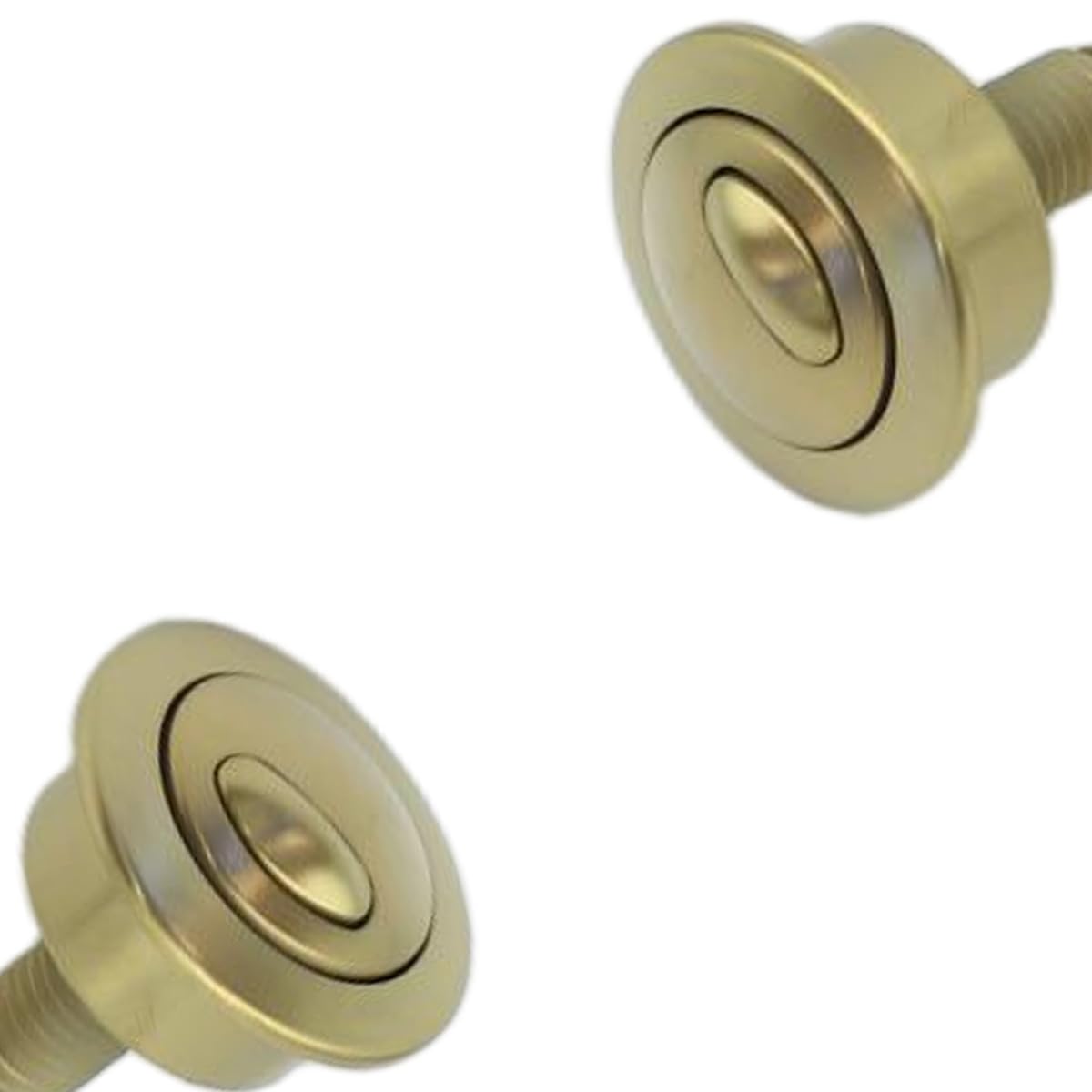 Pulsador de Descarga Doble para Inodoro, Acabado Dorado Cepillado, con Mecanismo Ajustable para Twyford Optima 49. Botón de Descarga Ligero de ABS con función de Ahorro de Agua.