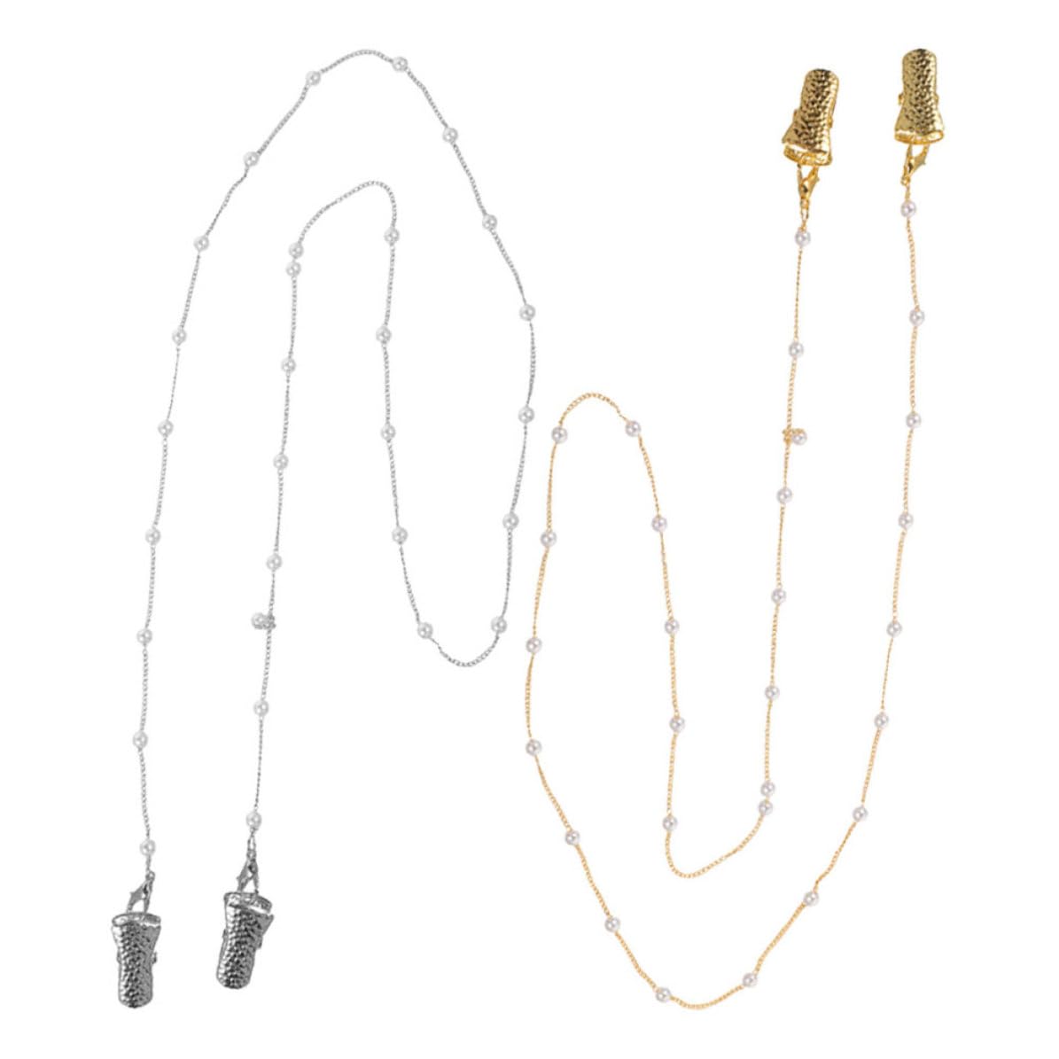 Operitacx 8 Piezas Cadena para Gafas de Perlas de Metal para Mujer, Estilo