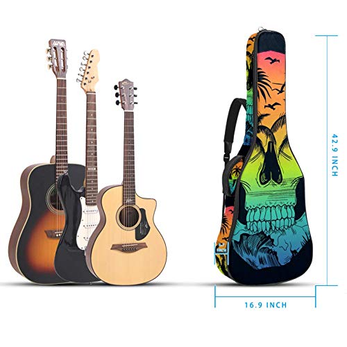 TIZORAX Housse pour guitare acoustique Motif tête de mort - Les Beatles, Paul McCartney, John Lennon, RIngo Starr, George Harrison TIZORAX Housse pour guitare acoustique Motif tête de mort – Image 6