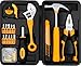 DEKOPRO 86PCS Tool Set Household DIY Tool Kit with Storage Toolbox, Small Compact Hand Tool Box Set for Home Use, DIY, Apartment, Office & Home Repair, Orange