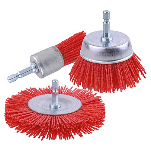 Rocaris 9 Pack Nylon Filament Abrasive Wire Brush Wheel & Cup Brush Set thumb #5