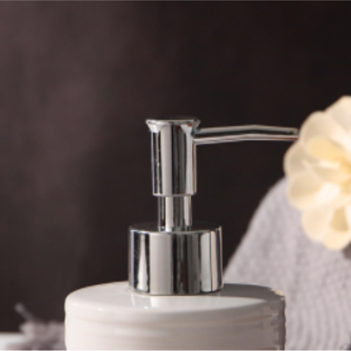 Dispensador de Jabón Líquido Dispensador De Jabón Y Loción Cerámica con Bomba, Botella Líquido Decorativa Vacía Rellenable Botellas de Aseo