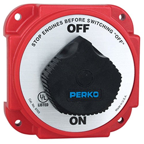Perko 9703DP Heavy Duty Battery Disconnect Switch w/ Alternator Field Disconnect - 1 Year Direct Manufacturer Warranty