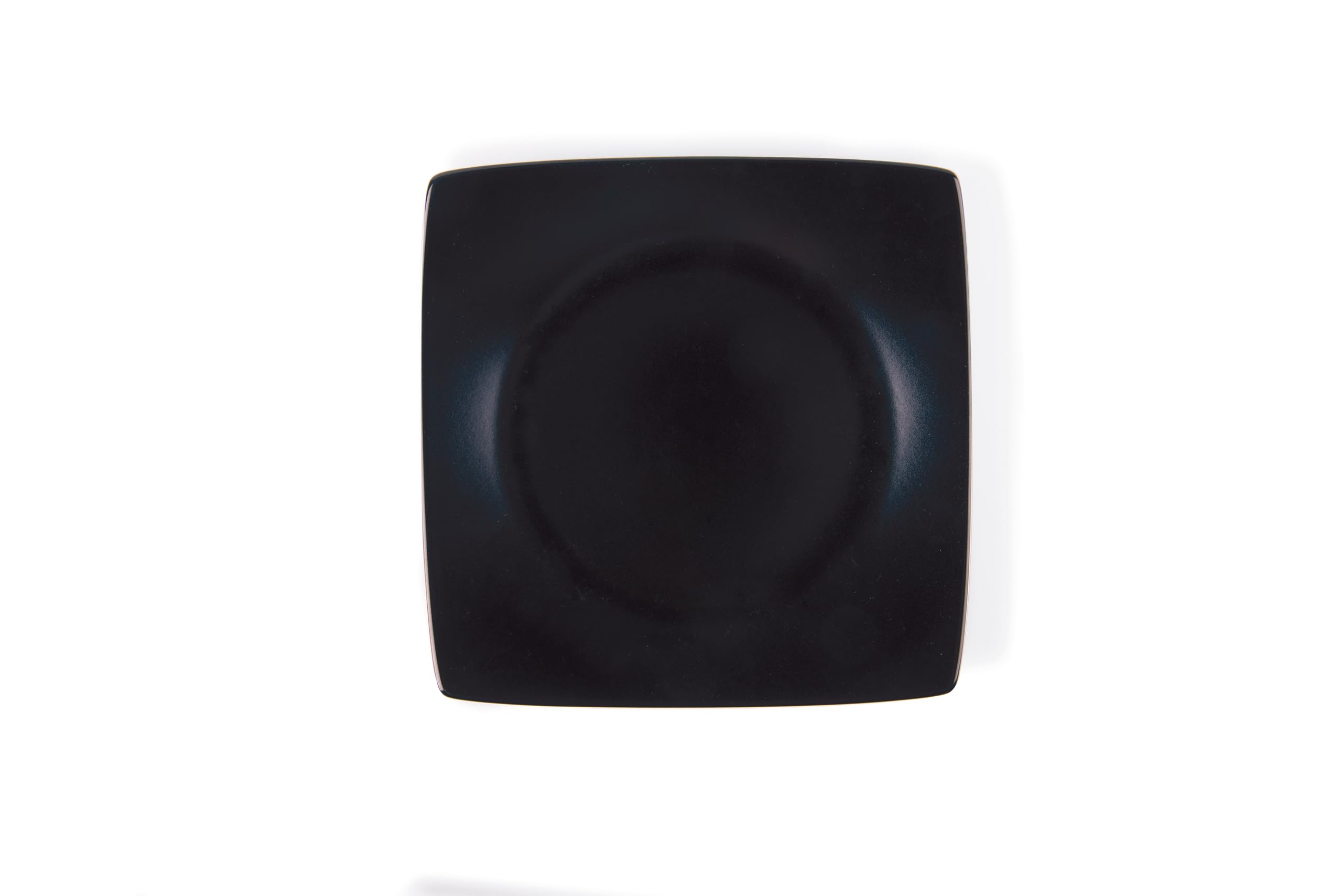 Excelsa Eclipse Lot de 6 assiettes à fruits carrées en céramique noir mat