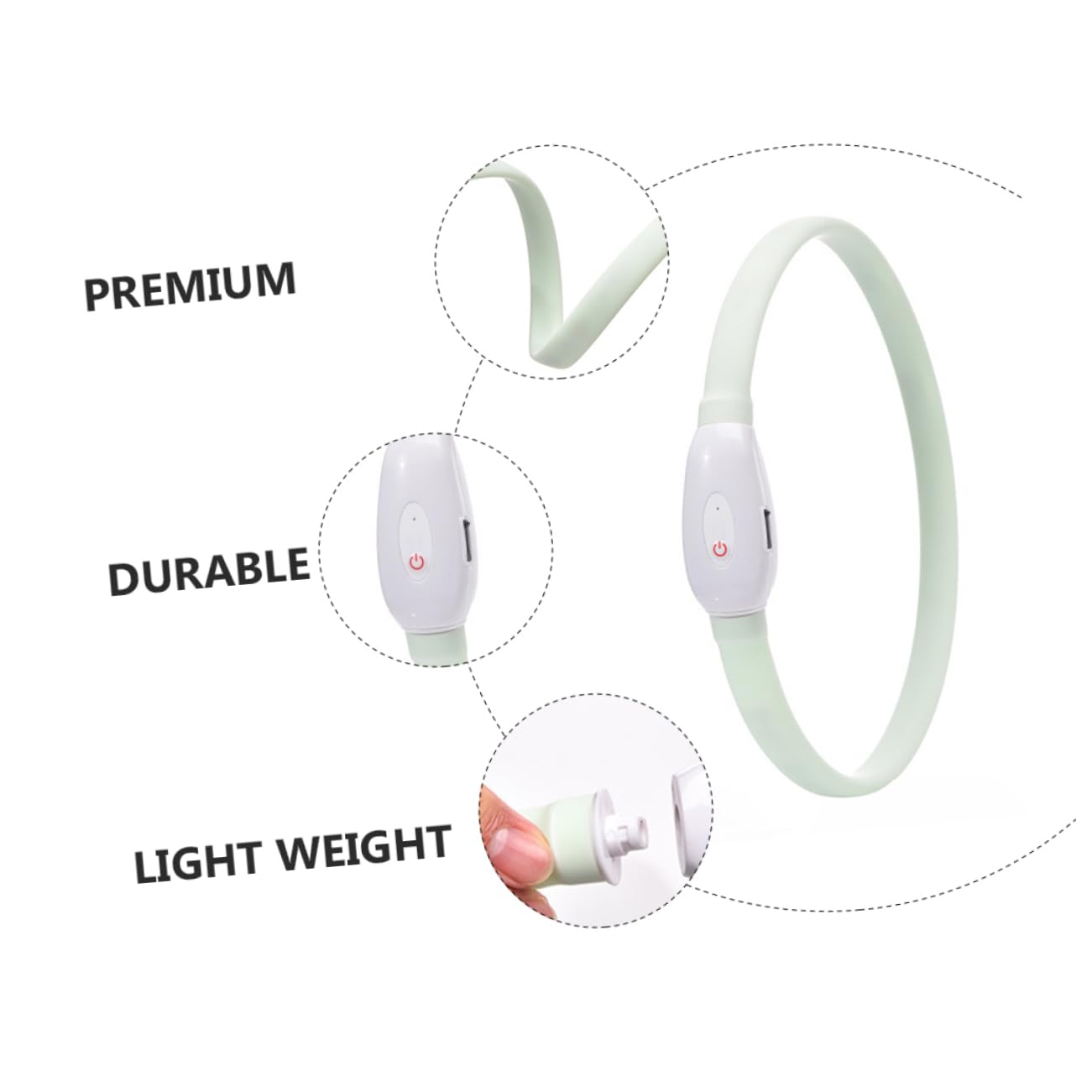 Beavorty 2juegos Collar Led Luminoso para USB Recargable Collar De De Prueba De Agua para Paseos y Seguridad De Mascota