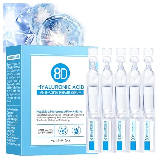 Anti-Aging Hyaluronic Acid Serum for Face - Nourishing & Firming for Women & Men, Hydrating & Wrinkle-Reducing Microneedling Serum (1.5ml x 15)