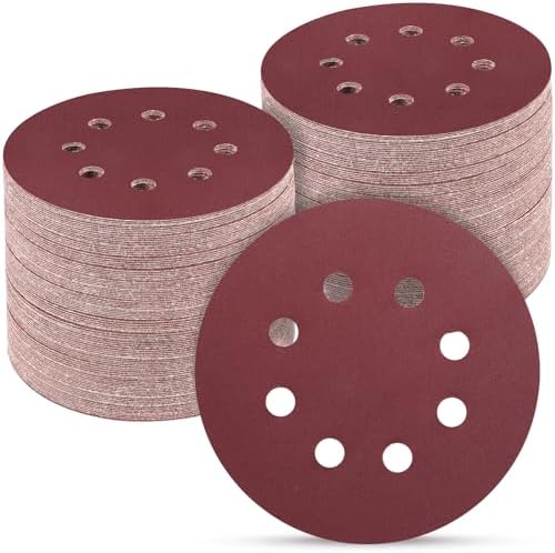 100PCS 5 Inch Sanding Discs 600 Grit Sandpaper for Orbital Sander