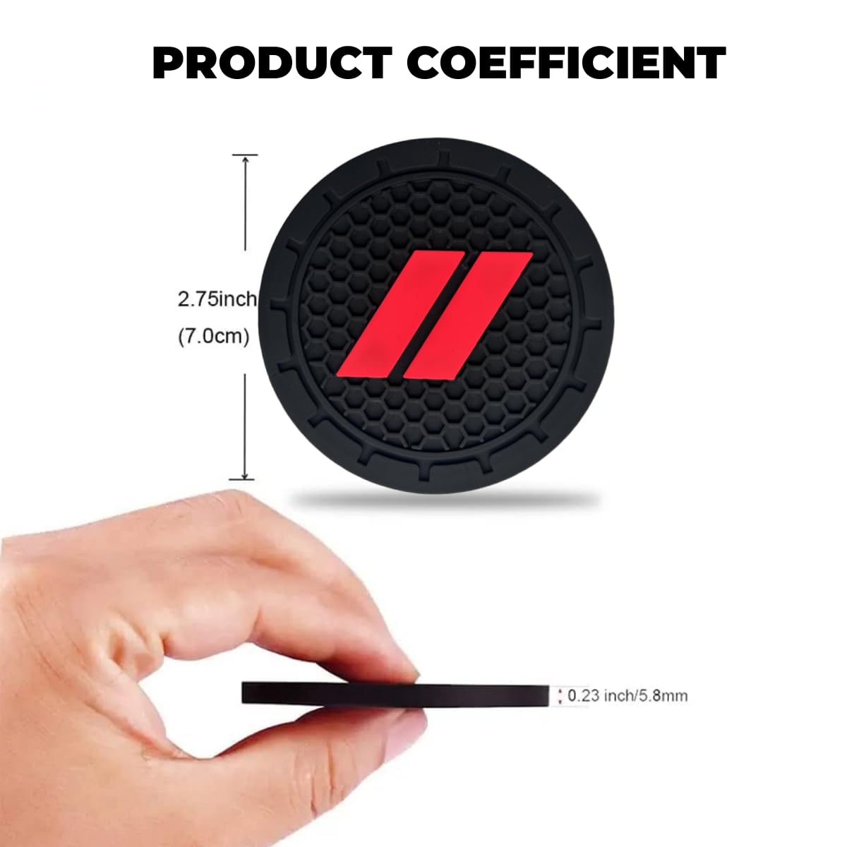 2Pcs Car Cup Holder Coaster for Challenger Dakota Charger SRT Avenger Durango Accessories Anti Slip Cup Holder Insert — view 3