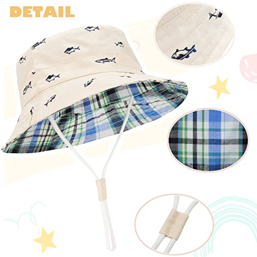 Durio Baby Sun Hat Summer Beach Upf 50+ Sun Protection Baby Boy Hats Double Sides Toddler Sun Hats Cap For Baby Girl Kid Bucket Hat Beige 19.7"(50Cm)/12-24 Months #TOP1