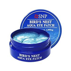 SNP Bird’s Nest Aqua Eye Patch – Parches humectantes para los ojos con extracto de nido de Collocaliini (60 unidades)