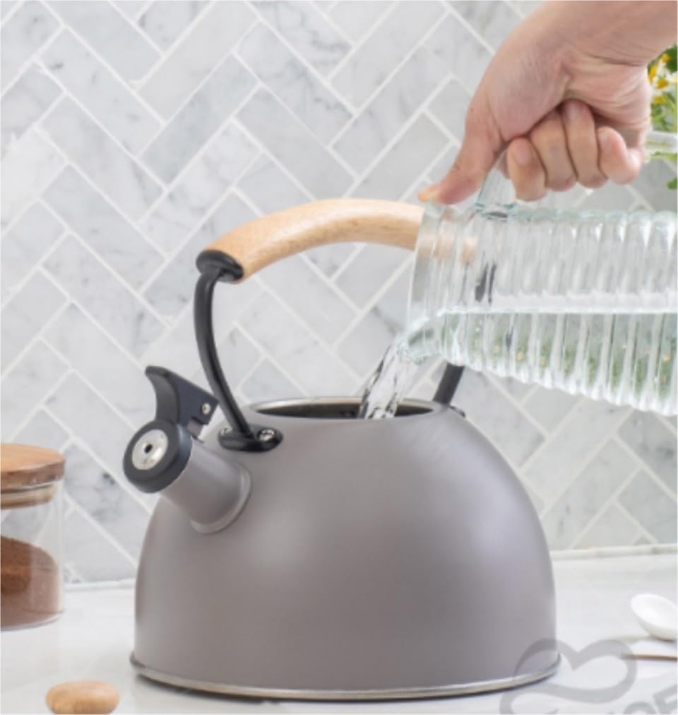 Stove Top Stove Top Kettle Tea Kettle for Stove Top Stainless Steel Dark Blue Whistling Tea Pot with Handle Whistling Stovetop Whistle Kettle Teakettle