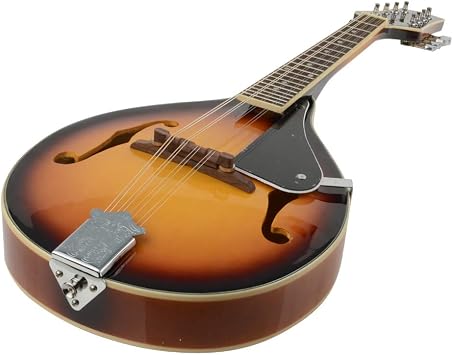 Lykos Elegant Cambered Wood Mandolin with Acoustic Strings (Sunset)