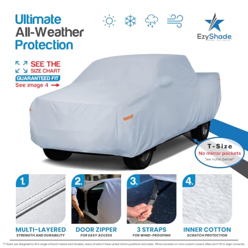 Image of EzyShade Truck Cover Waterproof All Weather. See Truck Size-Chart. Size T0