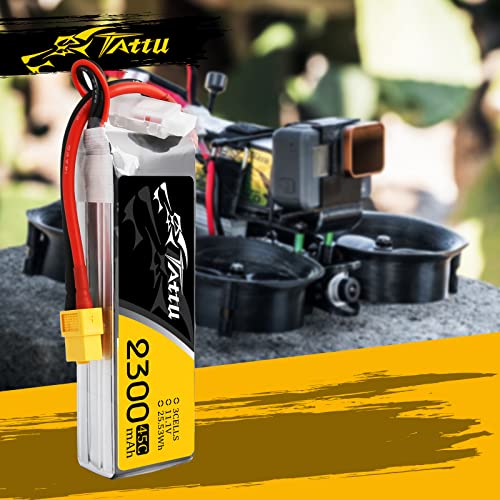 Tattu Lipo Battery Pack 2300Mah 11.1V 45C 3S With Xt60 Plug For Vortex 400Mm X-Sled 420Mm X-Sled 450Mm X-Sled 500Mm X-Quad #TOP5