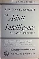 The measurement of adult intelligence, B0006AQB2A Book Cover