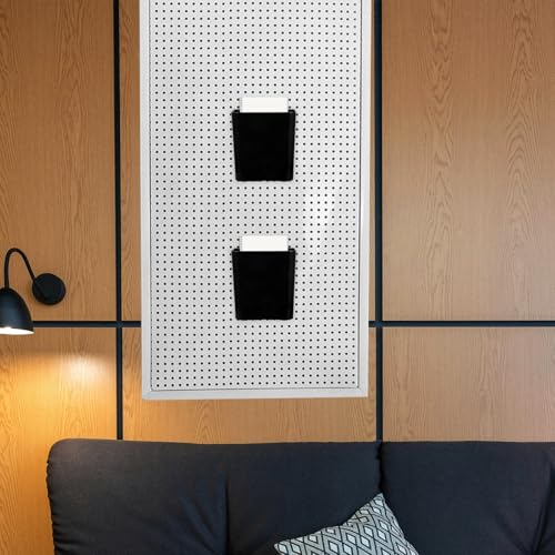 Panier pour panneau perforé : fini le désordre avec ce lot de 4 paniers noirs - 5