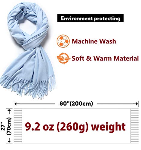 Cindy & Wendy Large Soft Cashmere Silky Pashmina Solid Shawl Wrap Scarf For Women #TOP1