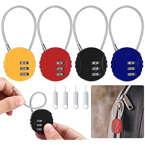XUIIOSOOKP 4 Pcs Keyless Combination Padlocks Cover