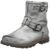  Momino Unisex-Kinder 6411MT Biker Boots, Silber (Argento), 22
